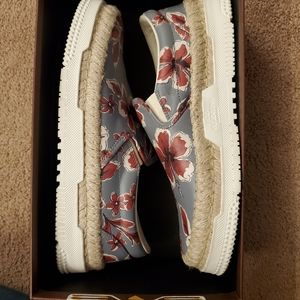 Valentino blue floral espadrille men's slides